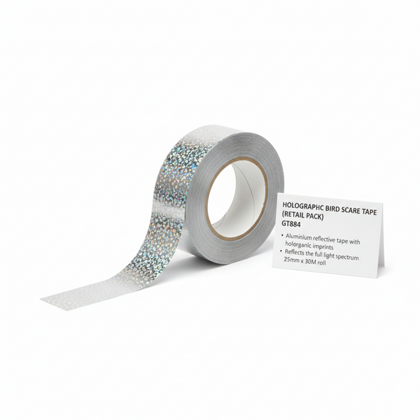 Holographic Bird Scare Tape – Retail Pack – Full-Spectrum Reflective Bird Deterrent