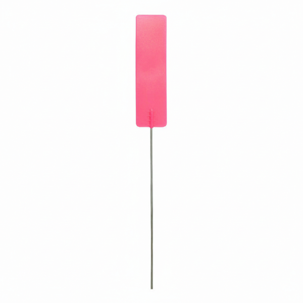 Steel Pin Identification Tags - Pink, 550mm Pin With 115x35mm Tag - Durable Marker For Soil, Pots, And Nurseries