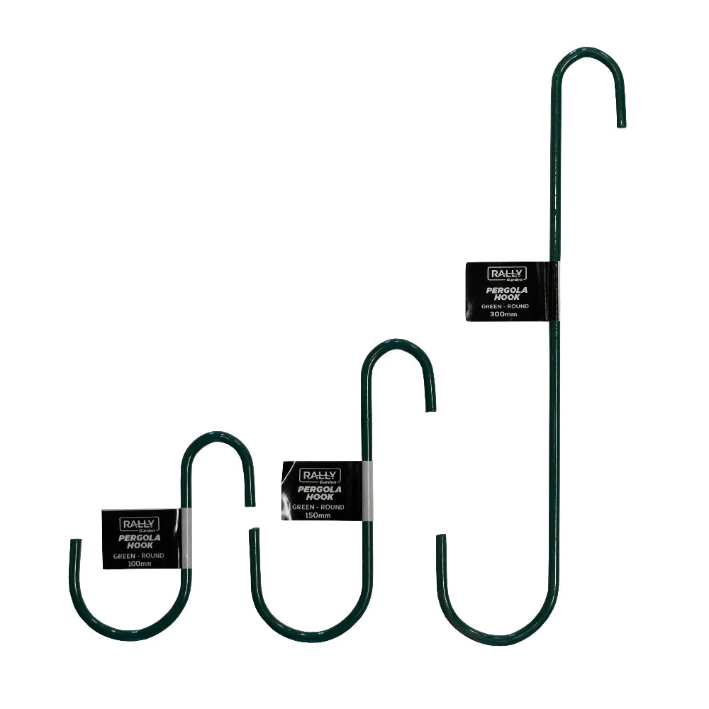 Pergola Hook Round - Wide Range of Sizes (100mm to 900mm) - Green Powd
