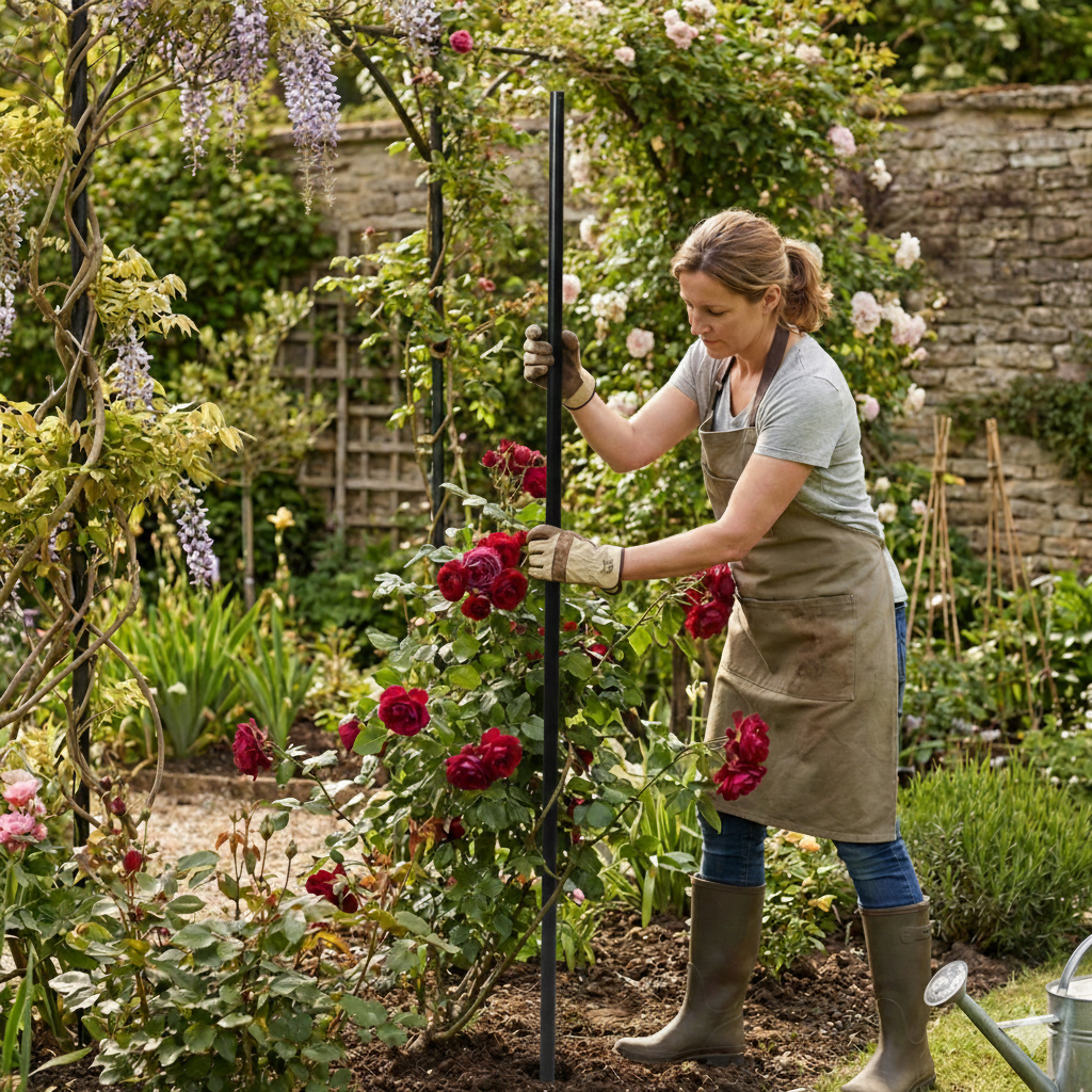 Heavy Duty Rose Ring Pole ONLY - 2.4M x 27mm | Greenhouse & Polytunnels