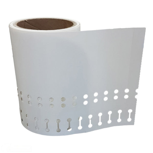 White Locking Plant Tags - 160mm X 16mm, 1000 Per Roll - Pvc Loop Label For Nursery And Plant Identification