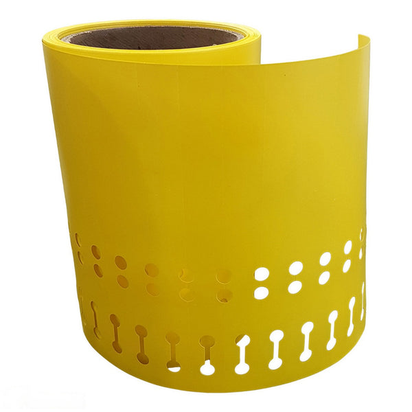 Yellow Locking Plant Tags - 160mm X 16mm, 1000 Per Roll - Pvc Loop Label For Nursery And Plant Identification