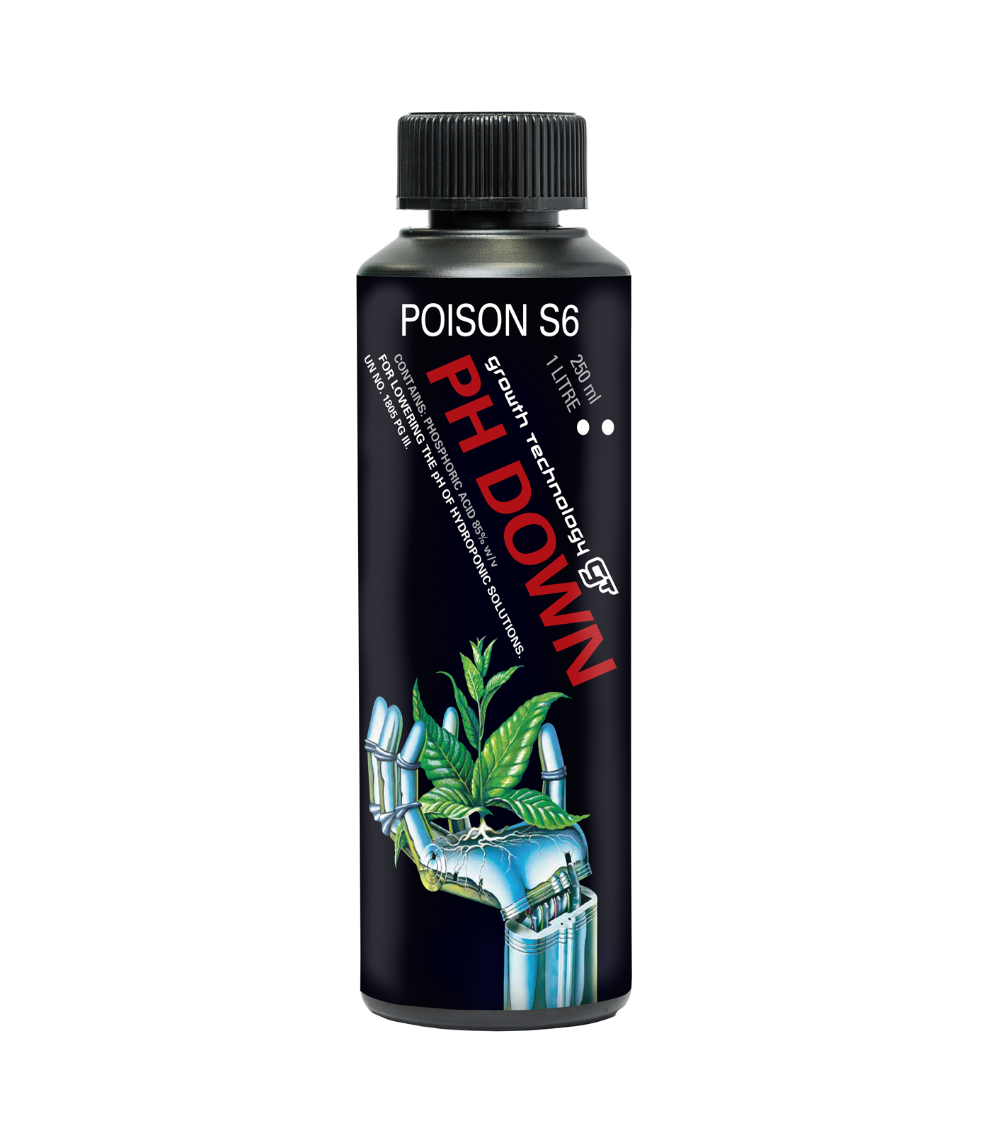 Growth Technology - Professional pH Down Liquid 250mL & 1L Bottles (Ca