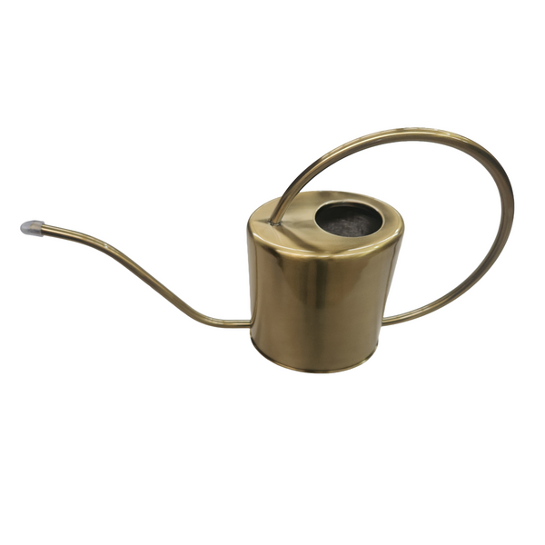 Antique Brass Watering Can - 1.5L Capacity - Premium Indoor Can with Long Spout