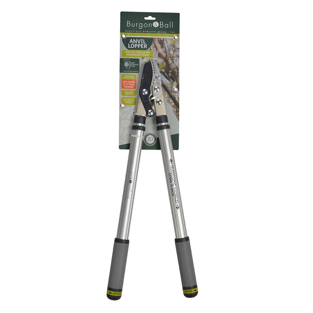 Telescopic Rhs Burgon & Ball - RHS Telescopic Anvil Lopper – Compound Action Dead Woo
