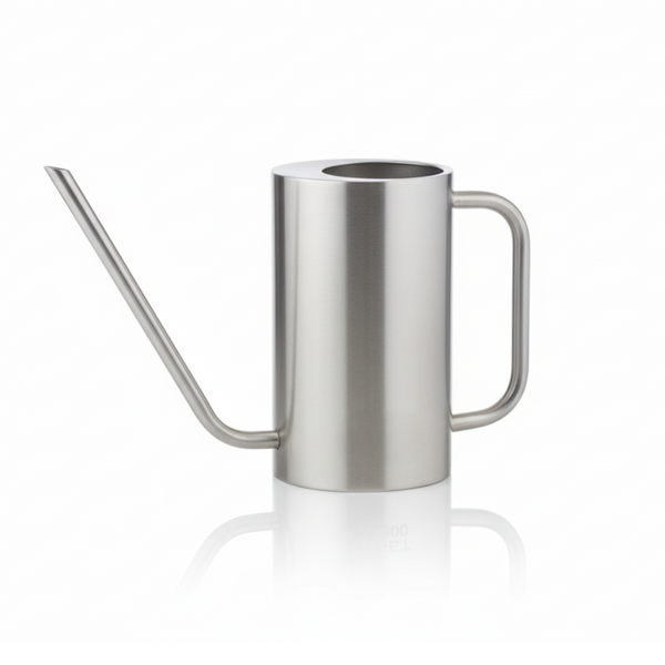 Stainless Steel Watering Can  - 1L Capacity - Long Nozzle for Precise Indoor Plant Watering