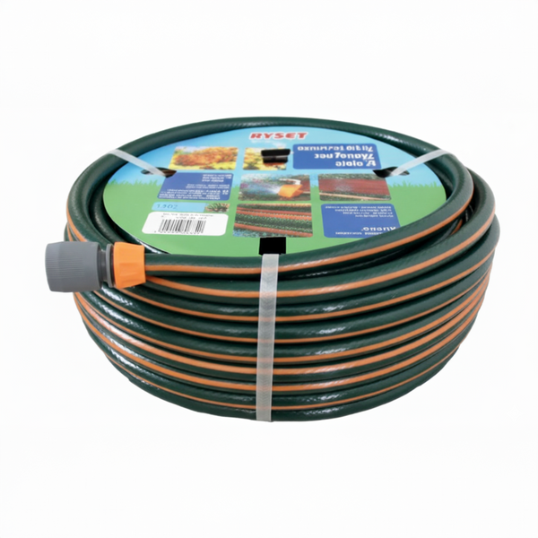 Ryset Premium Heavy Duty Garden Hose Kit - 30m X 12mm, Complete With Plastic Fittings, 3mm Wall - Extended Reach, Anti-kink Hose For Large Gardens