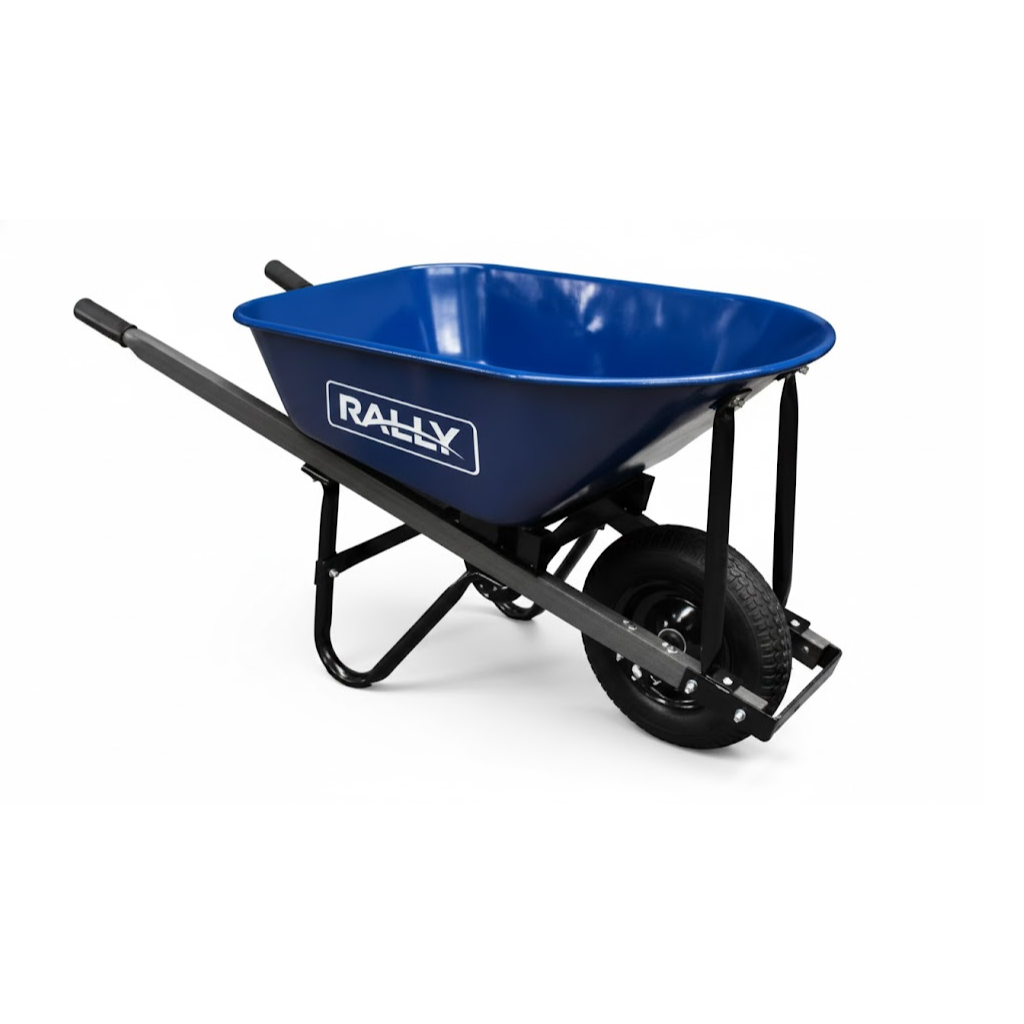 Heavy Duty Wheelbarrow - 100 Litre Blue Metal Tray - High-Performance