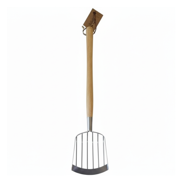 Stainless Steel Harvesting Scoop - 600mm Extended Length - Premium Fsc Ashwood Tool for Root Crops & Damage-free Harvest