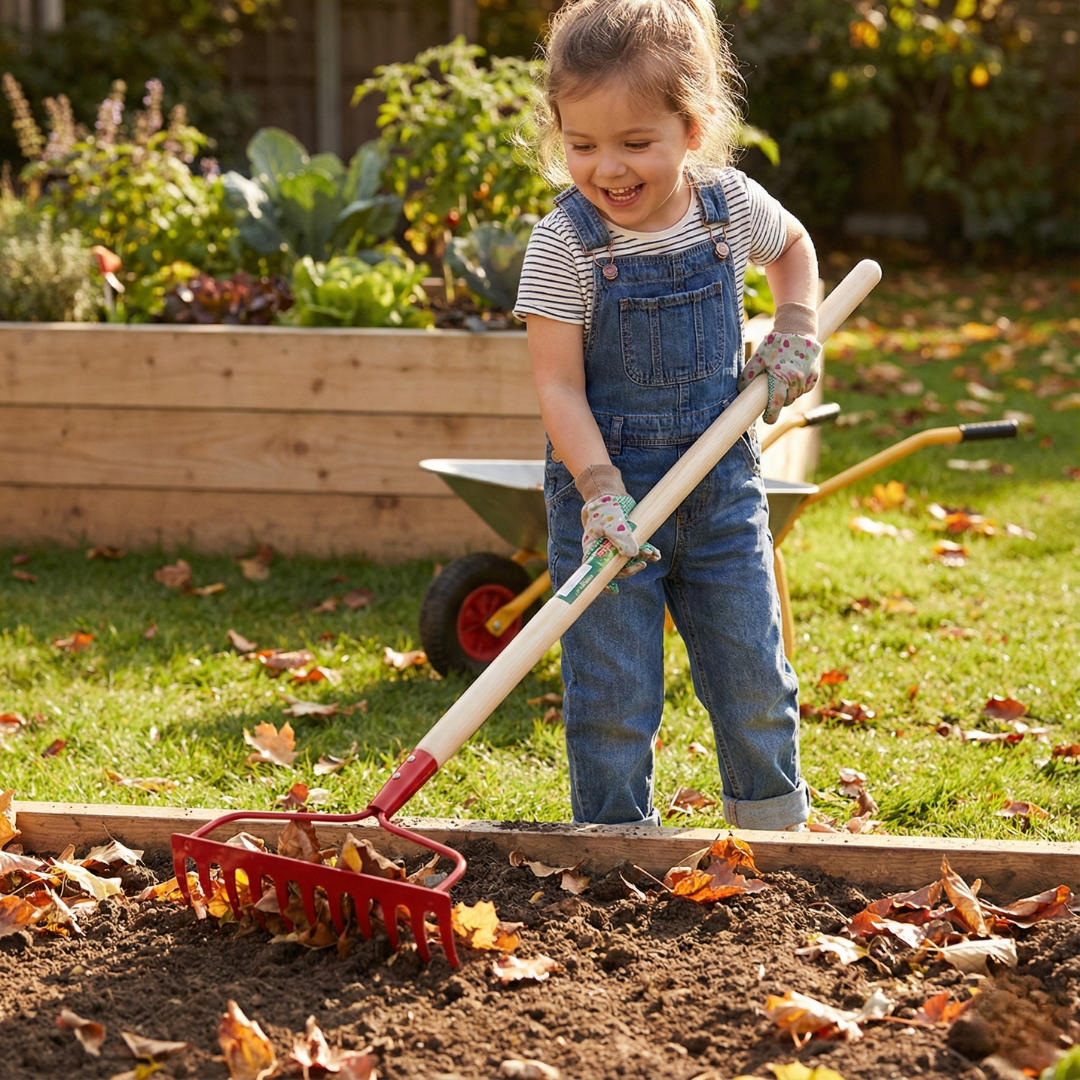 Children Rake Yard Child's Garden Rake – Sturdy, Colourful & Perfect for Budding Gardener