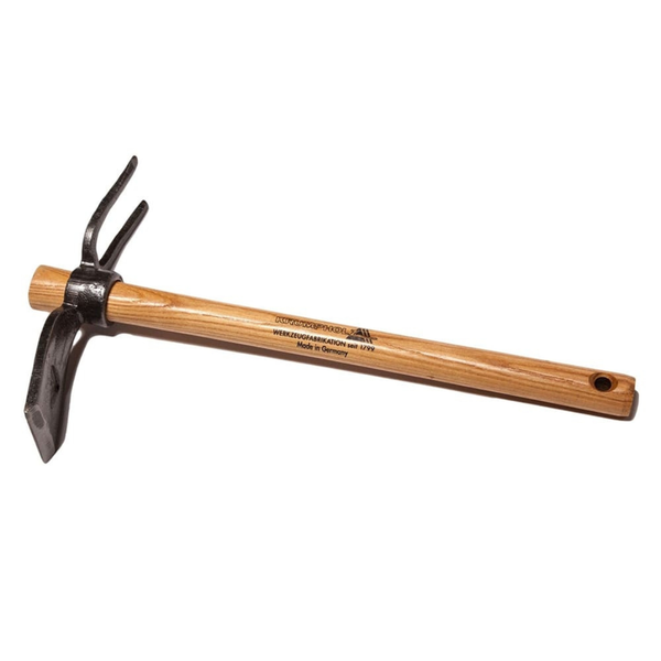 Krumpholz Small Hoe Fork - 40cm Ash Handle, Hand-forged - Heavy-duty Tool for Cultivation, Aeration & Detailed Weeding