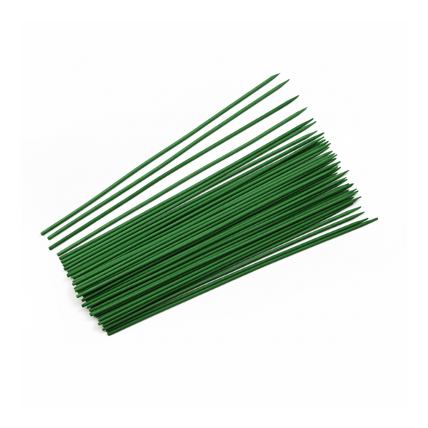 Green Dyed Bamboo Sticks (5000 Pack) - 350mm Length (3-3.5mm) for Discreet Support - Professional, Seamless Support for Taller Stock & Floral Arrangements