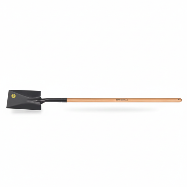 Tramontina Garden Spade - 120cm Straight Eucalyptus Handle - Square Blade for Maximum Leverage & Ground Preparation