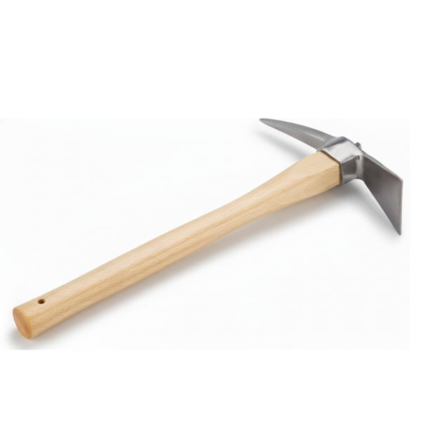 Stainless Steel Hand Pick Mattock - 350mm Length - Premium Fsc Ashwood Tool for Hard Clay, Roots & Soil Preparation