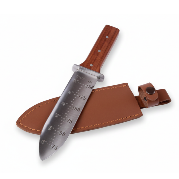 Stainless Steel Hori Hori Knife - 175mm Blade (Dual-edge) - Traditional Japanese Multi-tool for Digging, Weeding & Planting