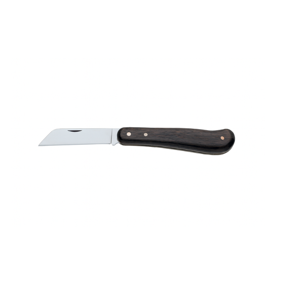 Tina - Heavy-Duty Grafting Knife - 600-12A - Professional 70mm Straight Blade with Walnut Handle