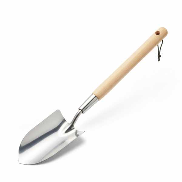 Stainless Steel Border Trowel - 600mm Extended Length - Premium Fsc Ashwood Tool for Raised Beds & Deep Borders