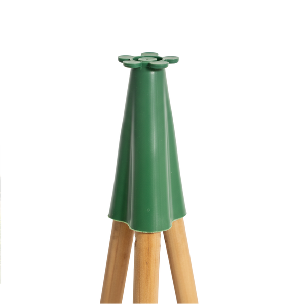 Pyramid Cane Cap Retail Pack of 10 - Flexible Plastic With Eye Protection - for Joining Three Canes to Form a Plant Support Pyramid