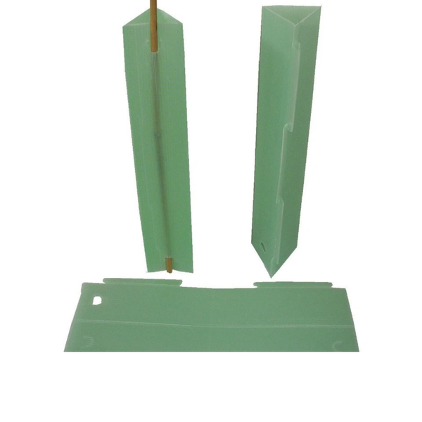 Fluted Plastic Vine Guards - 90mm Triangular Profile (450mm & 600mm Lengths) - Tabbed, Reusable Protection for Vines, Canes & Quick Maintenance