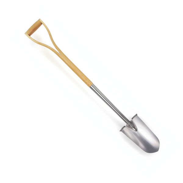 Stainless Steel Planting Spade - 1090mm Length (Narrow Blade Design) - Premium Fsc Ashwood Spade for Precise Digging & Transplanting