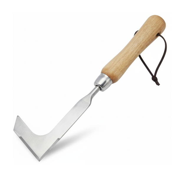 Stainless Steel Weeding Knife - 285mm Length (Dual-cutting Edge Blade) - Premium Fsc Ashwood Tool for Pavement & Taproot Weeding