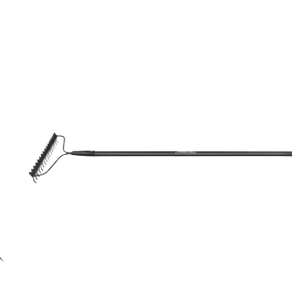 Tramontina Two-sided Metal Rake - 16-tine Head, 135cm Fiberglass Handle - Heavy-duty Tool for Tilling & Leveling