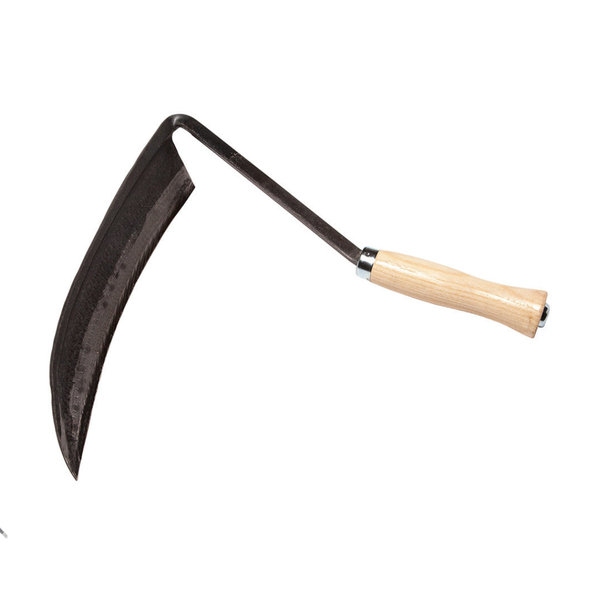 Krumpholz Hand Scythe - 45cm Ash Handle, Hand-forged - Specialized Tool for Light Clearing, Fine Weeding & Tall Grass