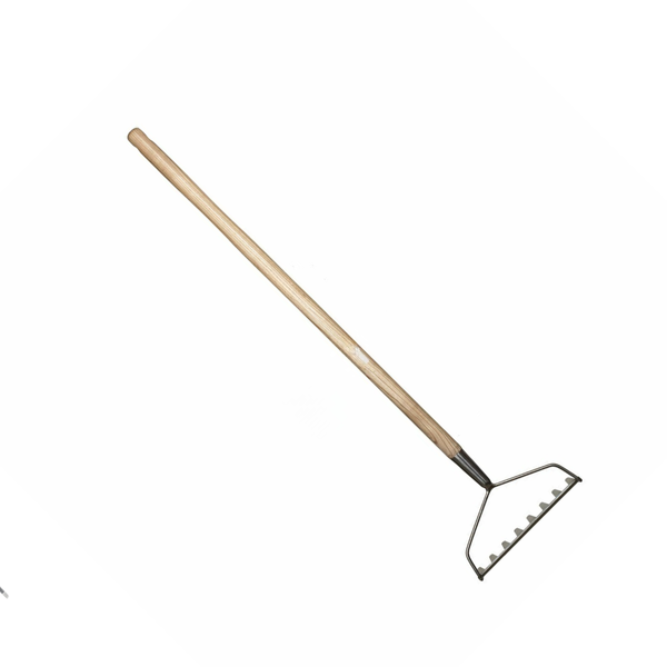 Stainless Steel Kids Rake - 850mm Overall Length - Fsc Ashwood for Junior Gardeners, Tidy Work & Small Spaces