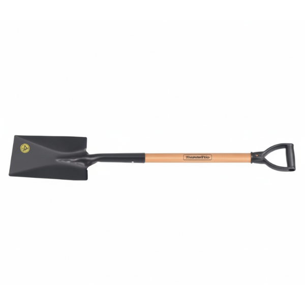 Tramontina Garden Spade - 71cm Eucalyptus D-handle - Square Blade Tool for General Digging & Soil Turning