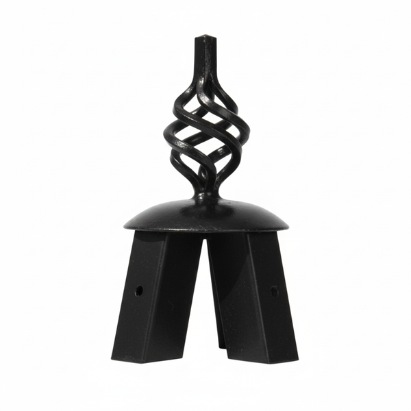 Steel Garden Finial Spiral - Suits 25mm Square Stakes - Decorative Capping for Custom Timber Obelisks
