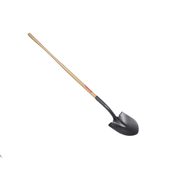 Corona Round Point Shovel - 48" Long Handle, 14-gauge Tempered Steel - Heavy-duty Tool for Ground Breaking & Digging