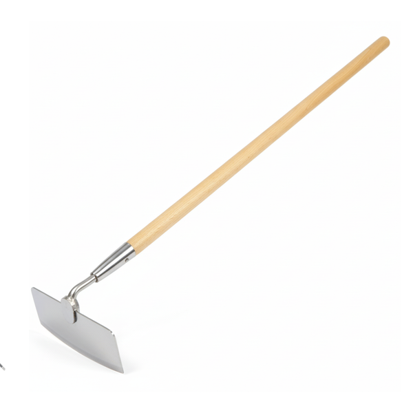 Stainless Steel Draw Hoe - 1300mm Length (150mm Wide Stainless Steel Blade) - Long-handled Swan Neck Hoe for Weeding & Soil Mounding