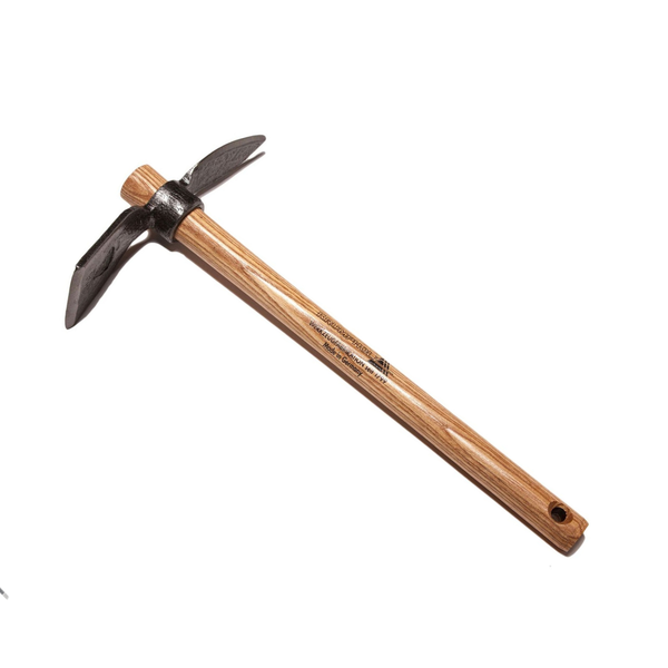 Krumpholz Small Pick Hoe - 40cm Ash Handle, Hand-forged - Heavy-duty Tool for Digging, Aeration & Targeted Weed Removal