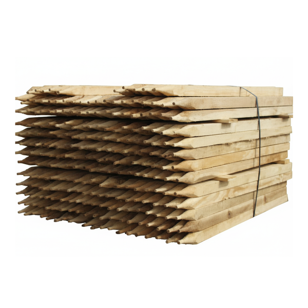 Extreme Duty Timber Tree Stakes - 1800mm & 2100mm Lengths (50mm X 50mm Hardwood) - Uncompromising Structural Support for Specimen Trees & Orchards