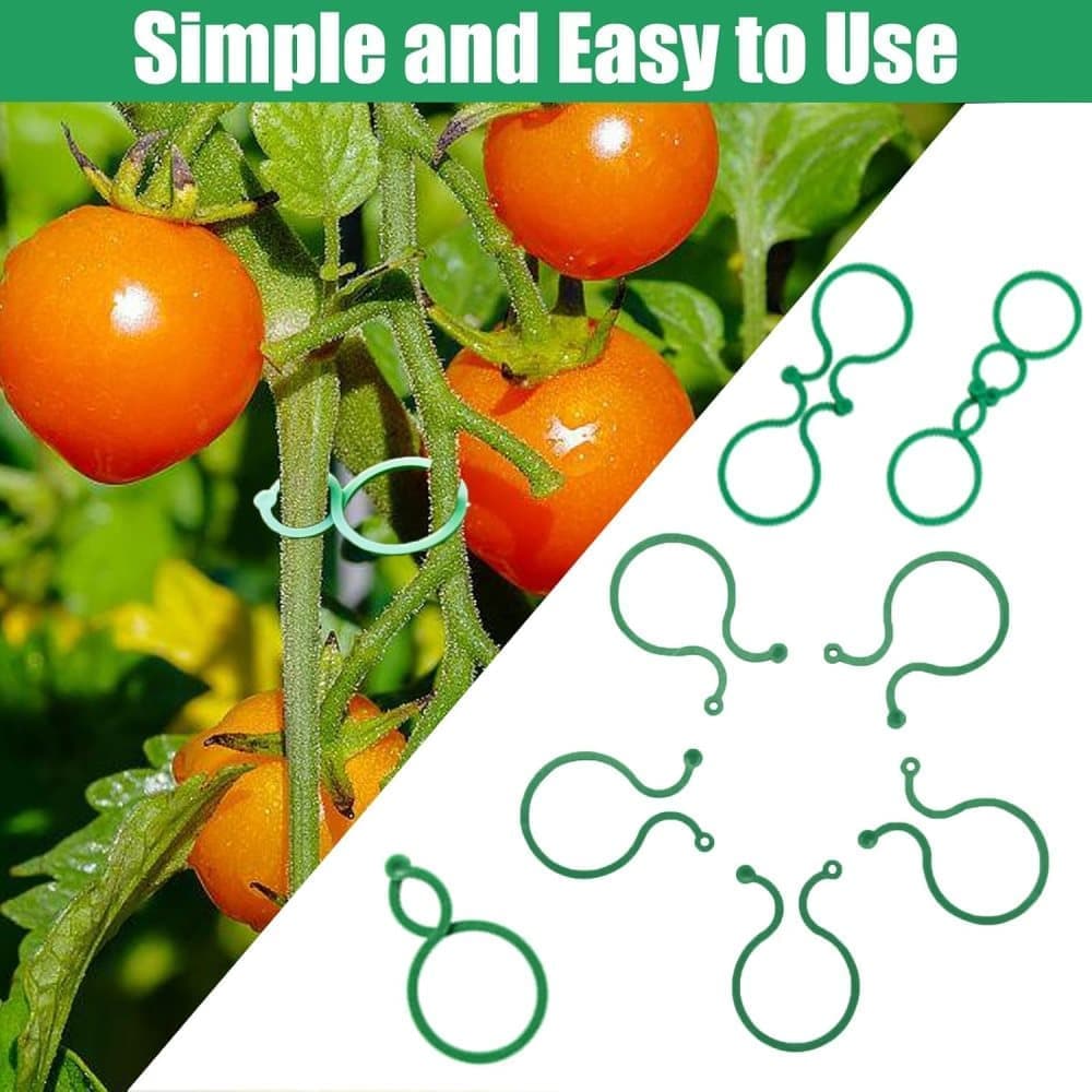 Garden Plant Clips - 100 Pcs | Garden Supplies | Greenhouse & Polytunnels