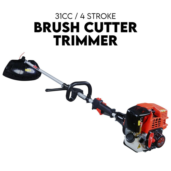 KingTech Whipper Snipper and Brush Cutter - 31 cc - 4-Stroke Petrol Trimmer for Edges and Thick Growth