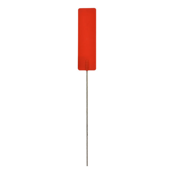 Steel Pin Identification Tags - Red, 550mm Pin With 115x35mm Tag - Durable Marker For Soil, Pots, And Nurseries