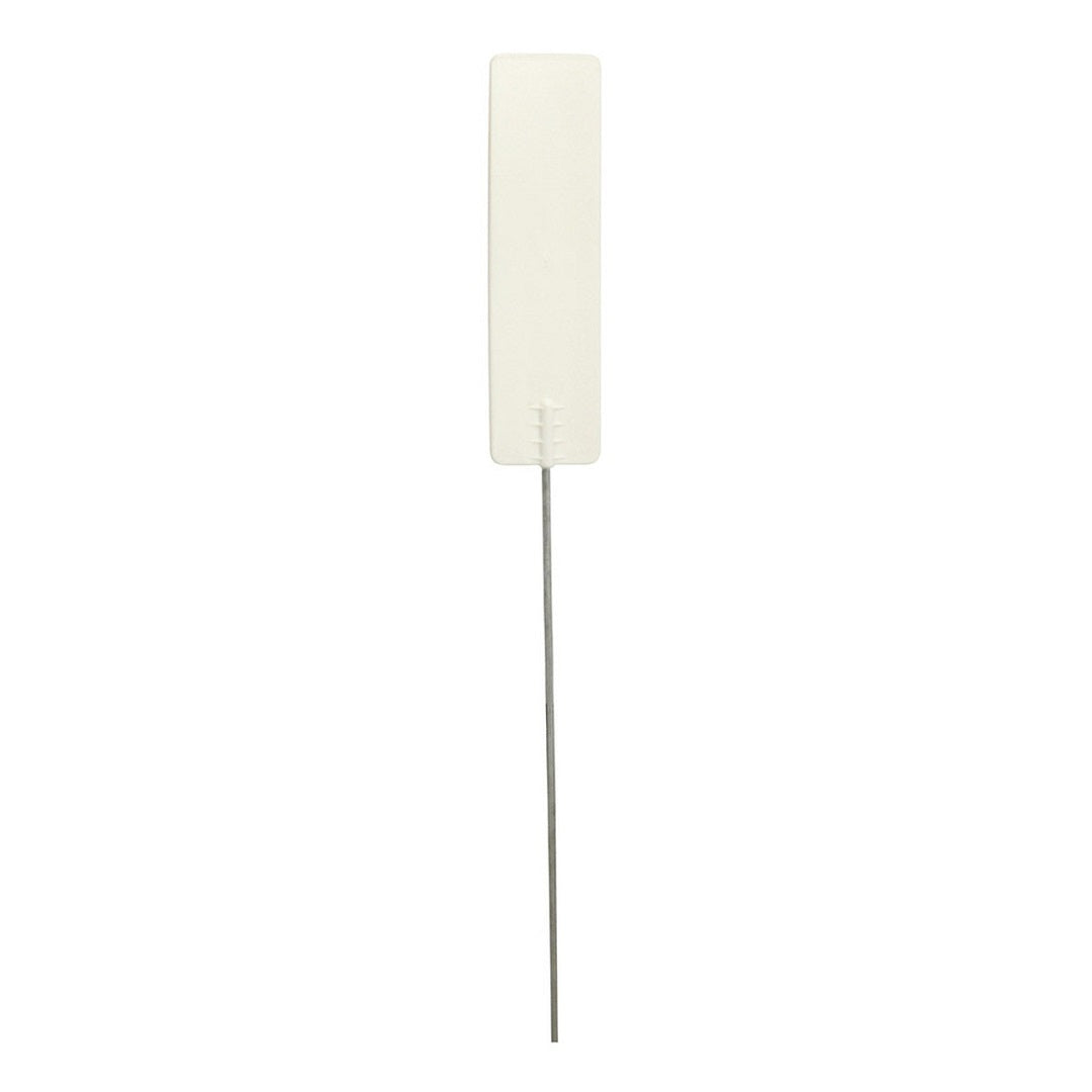 Steel Pin Identification Tags - White, 550mm Pin With 115x35mm Tag - D