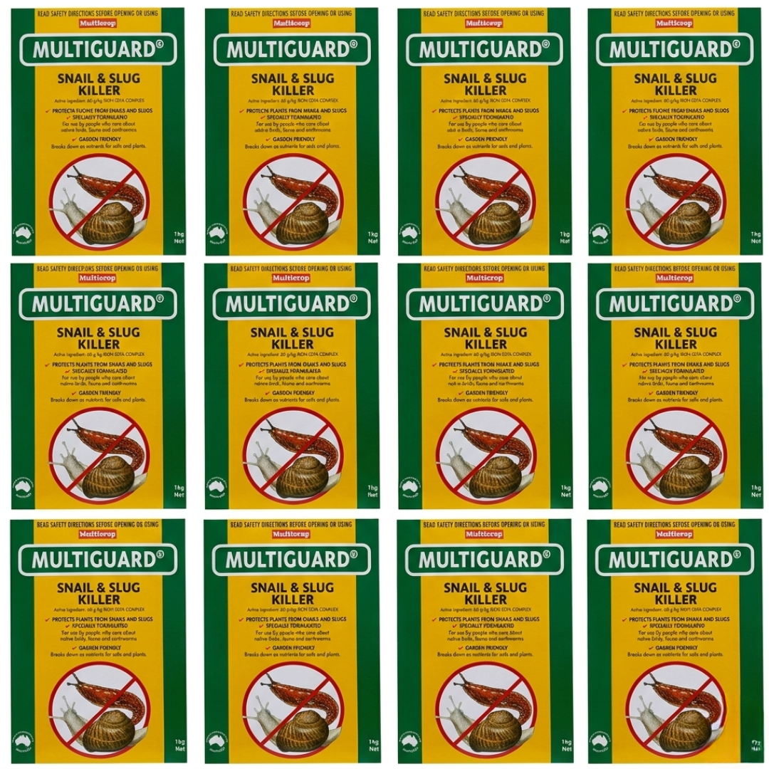 12 x Multicrop - Multiguard Snail & Slug Pellets 1kg – Professional St
