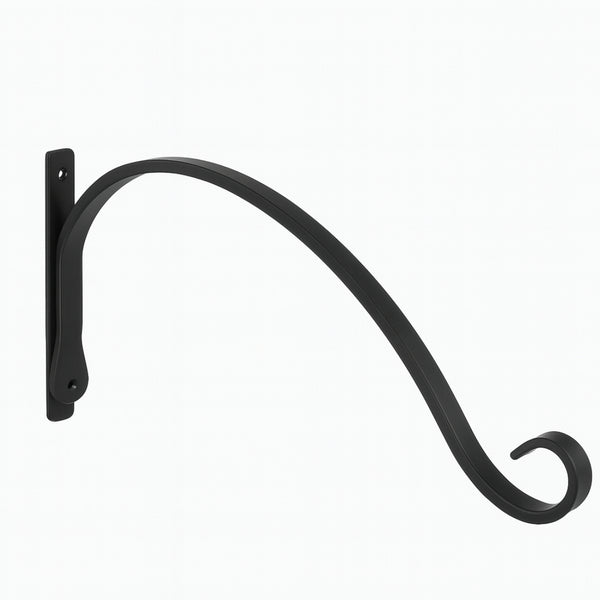 Wall Bracket Shepherds Hook - 450mm Heavy Duty Projection - Long Reach Support for Large Baskets and Feeders