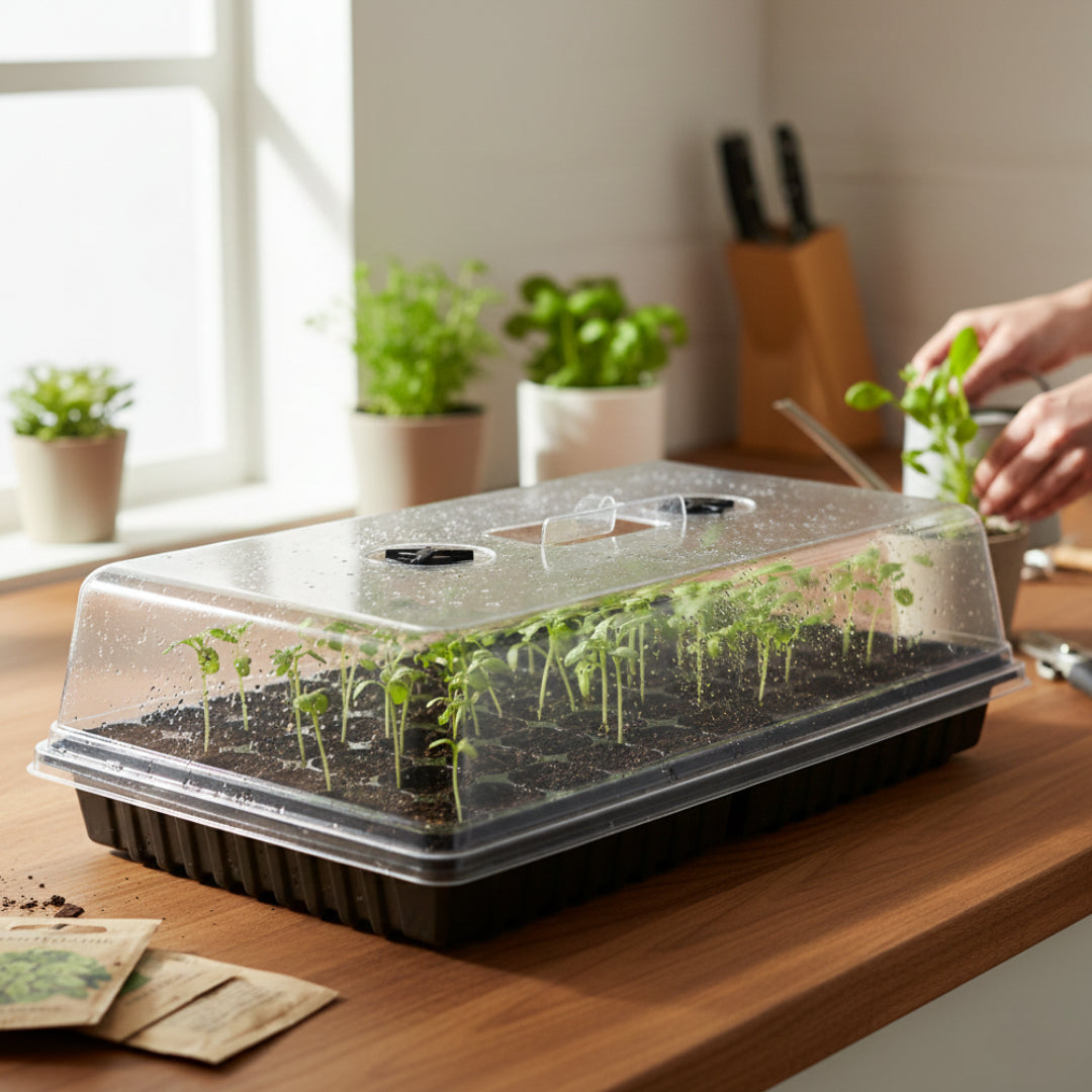 Ryset High Dome Propagator | Seedling Lid & Tray Set | 540x290x240mm