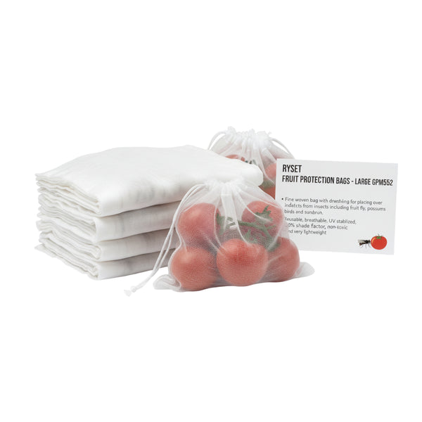 Ryset Fruit Protection – Large – Reusable Fine Mesh Bags for Individual Fruit & Clusters
