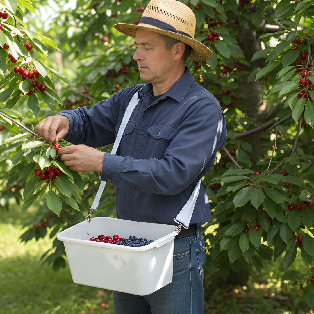 Ryset 12L Ergonomic Cherry Picking Bucket with Harness