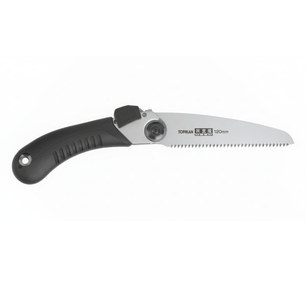 Topman Japan Folding Saw 120mm - Pocket Branch Saw with High-Carbon Steel Blade
