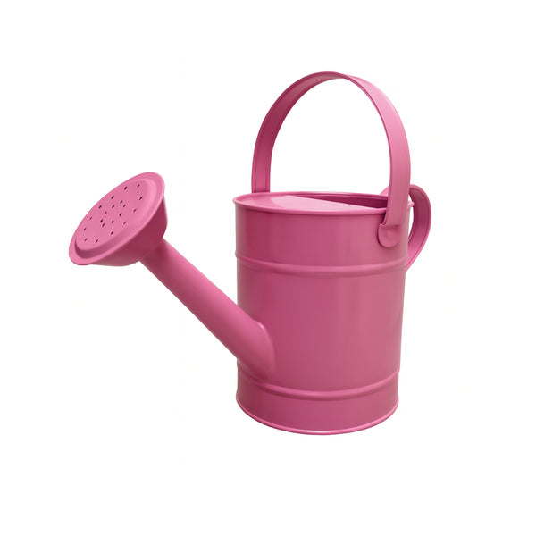 Kid's Metal Watering Can – Pink - Bright, Sturdy & Easy for Little Gardeners to Use