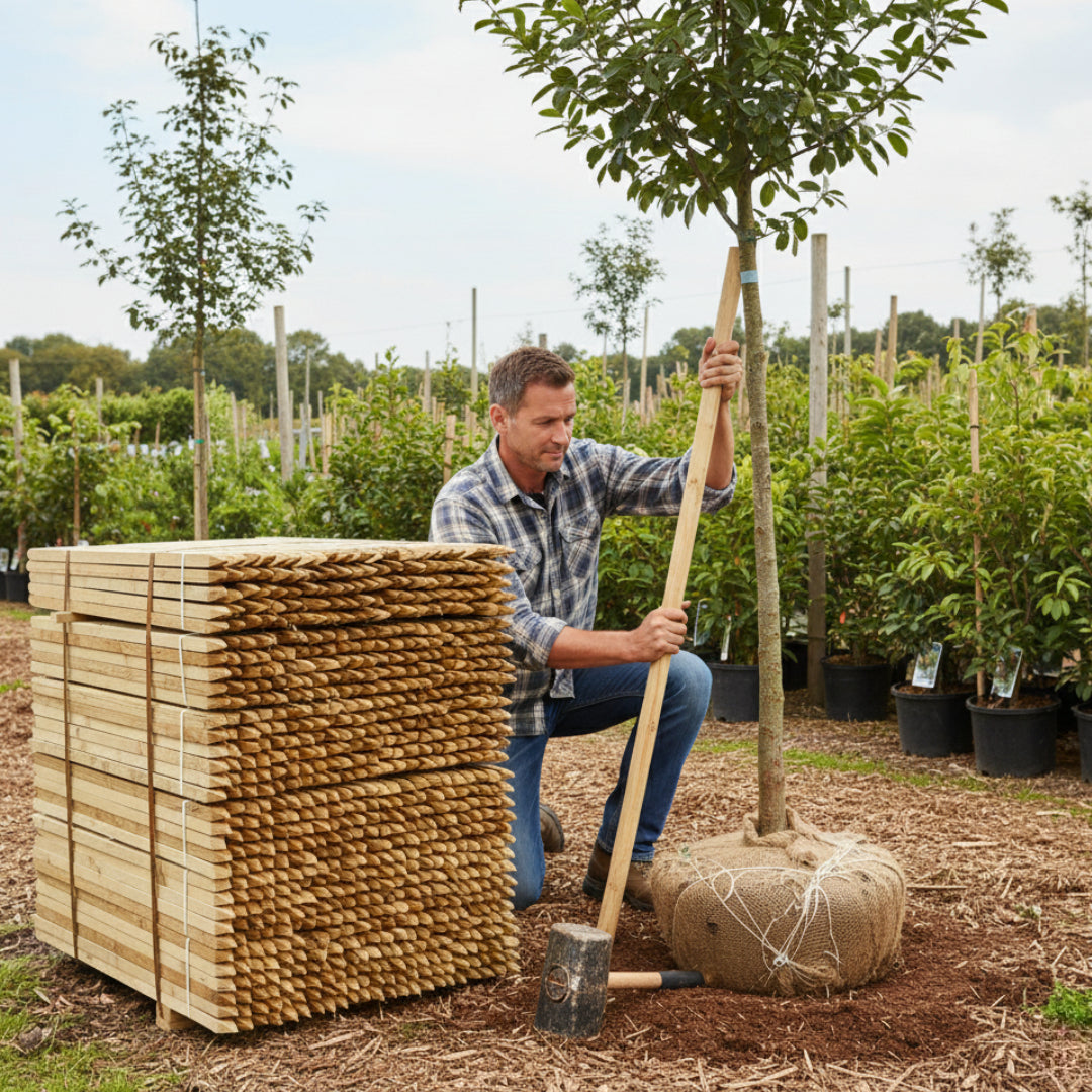 Heavy Duty Timber Tree Stakes - 1500mm & 1800mm Lengths (38mm X 38mm H
