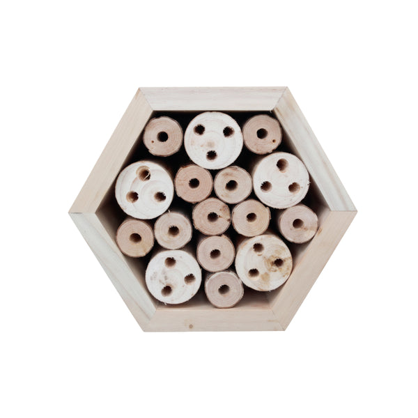 Hexagon Wood Insect Hotel – Modular Habitat for Bees & Beneficial Insects