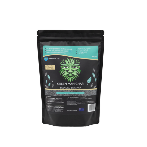 Green Man Char Blended Biochar – Premium All-Purpose Soil Conditioner (25 Litre)