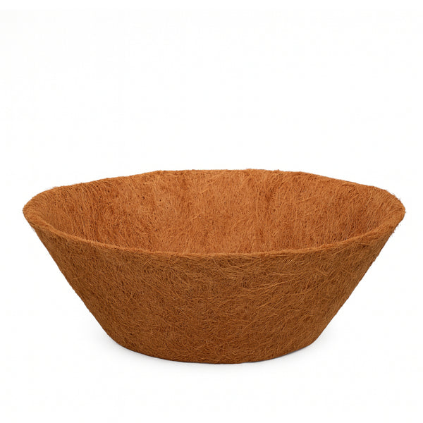 Coco-Fibre Hanging Basket Liner - 400mm Diameter - Natural, Moulded Coco Liner for Superior Drainage
