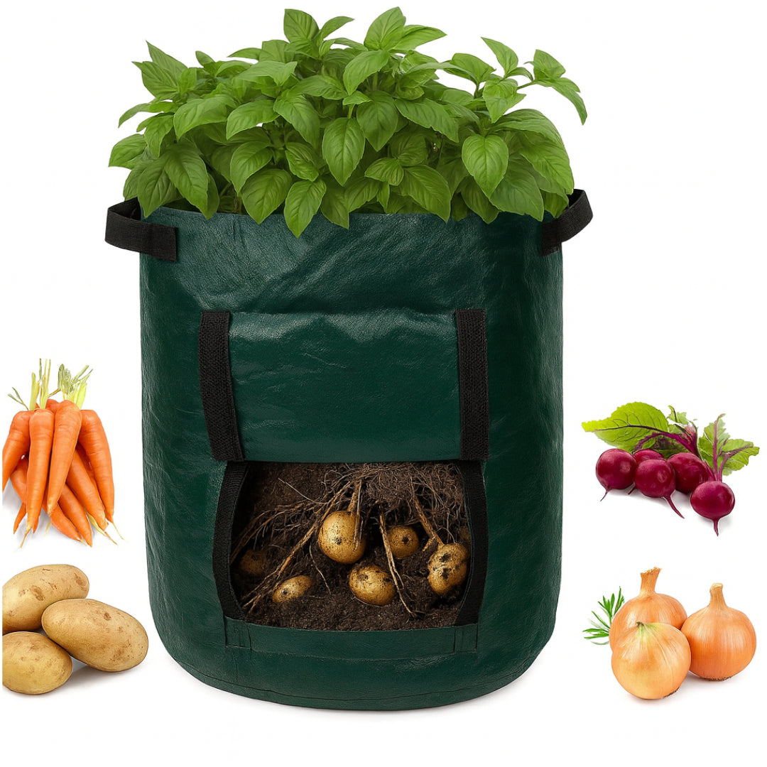 Ryset Potato Grow Bags - 60 Litre Volume (40cm x 55cm) - Space-Saving